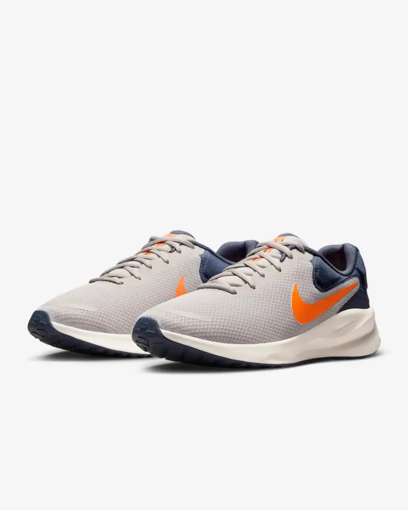 Giày Nike Revolution 7 - FB2207-009 Nâu Nhạt (Light Iron Ore / Thunder Blue / Total Orange)