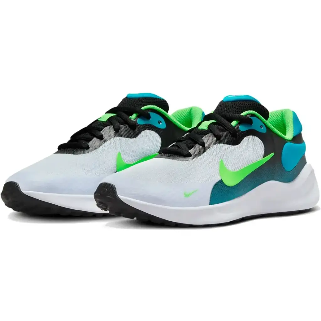 Giày Nike Revolution 7 - FB7689-005 Football Grey / Aquamarine / Green Strike - Giày Trẻ Em