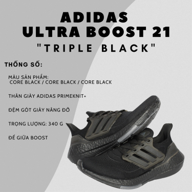 Giày Adidas UltraBoost 21 - FY0306 Đen (Core Black)