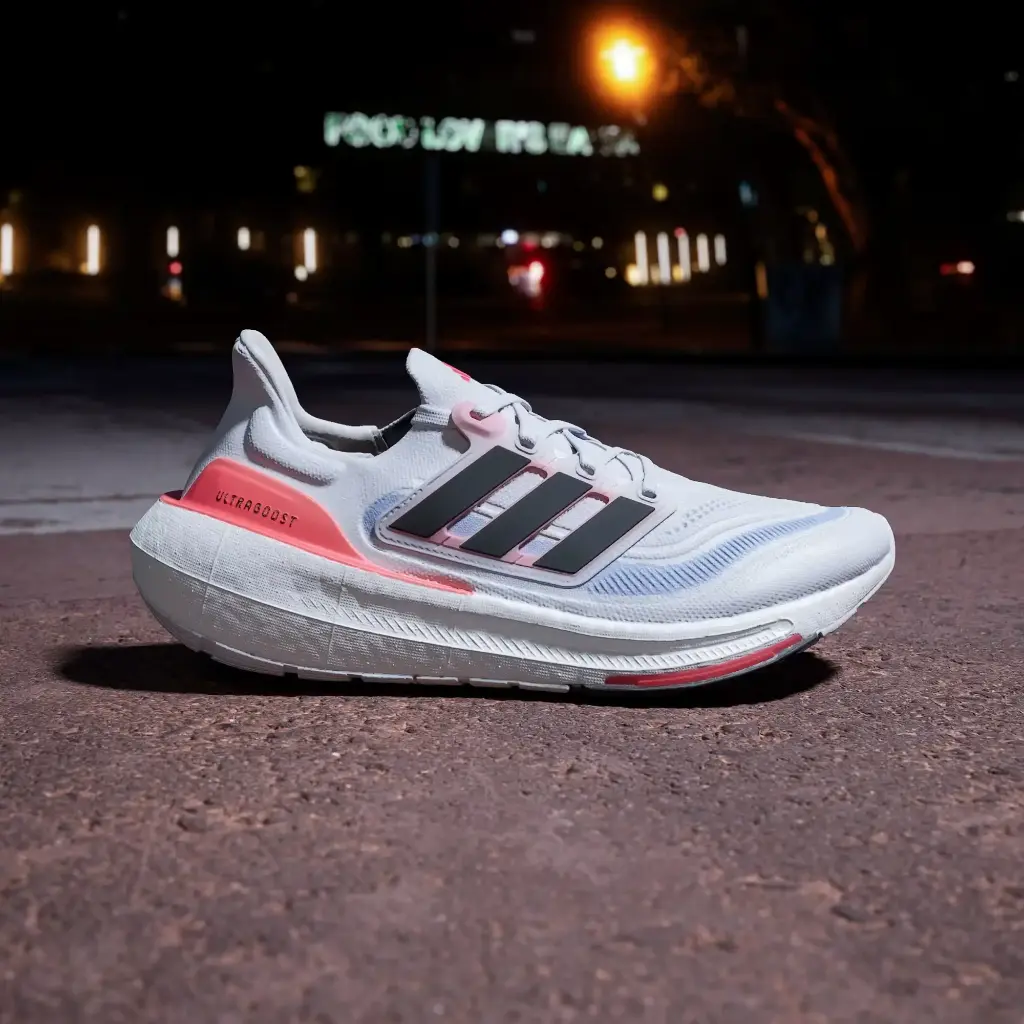 Giày Adidas Ultraboost Light - HQ6351 Cloud White / Core Black / Solar Red