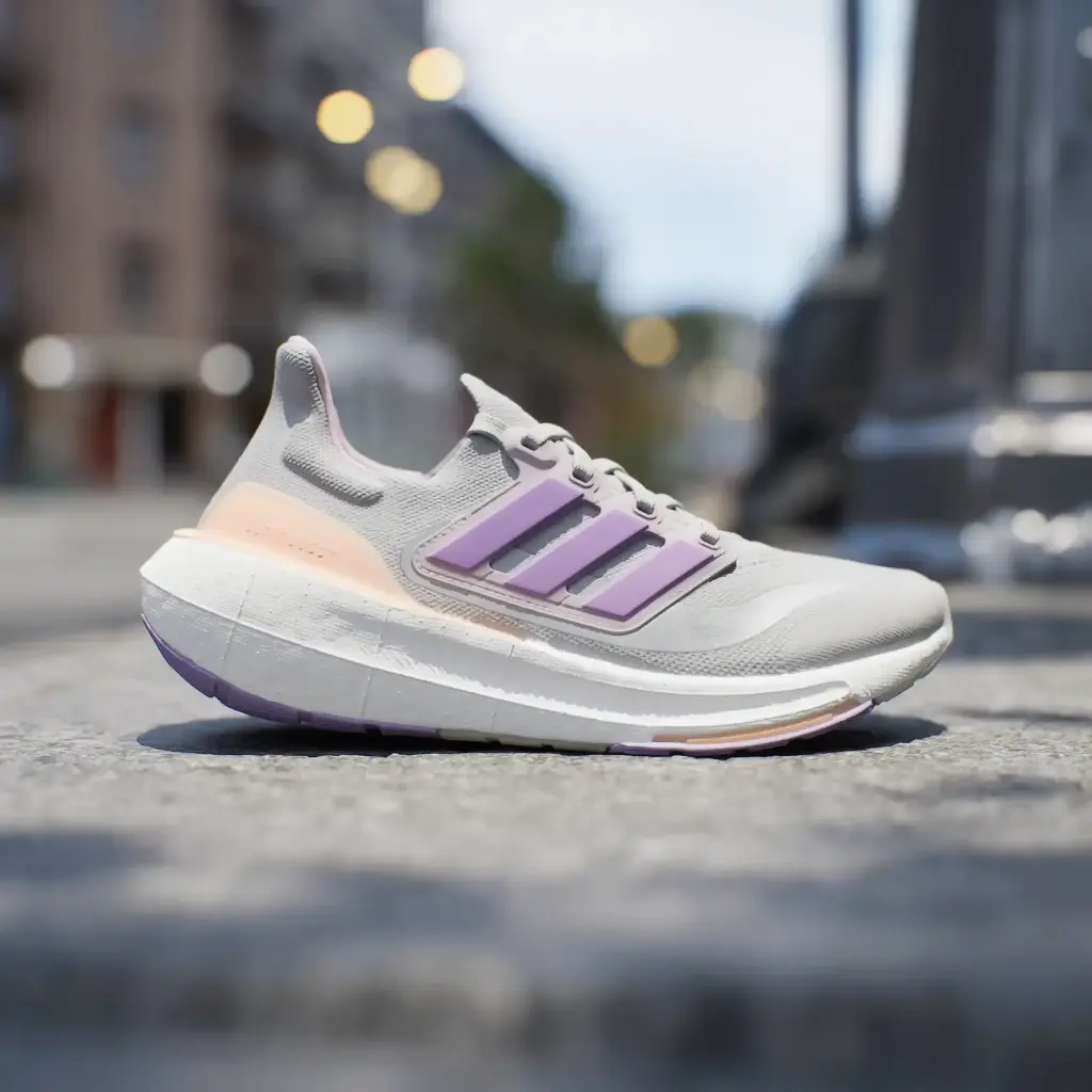 Giày Adidas Ultraboost Light - IE1762 Grey Two / Violet Fusion / Acid Orange