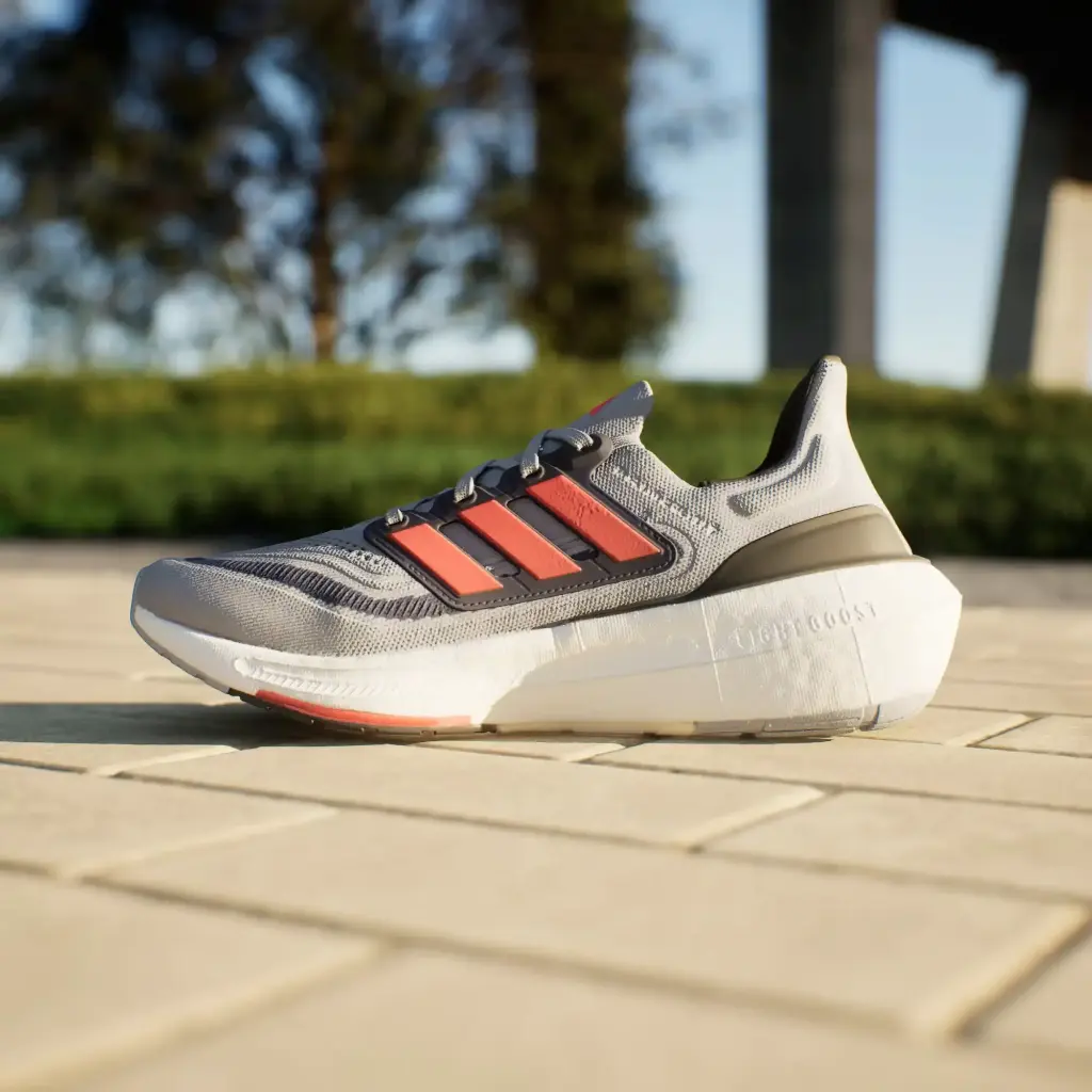 Giày Adidas Ultraboost Light - IE3332 Xám Bạc (Halo Silver / Solar Red / Dark Blue)