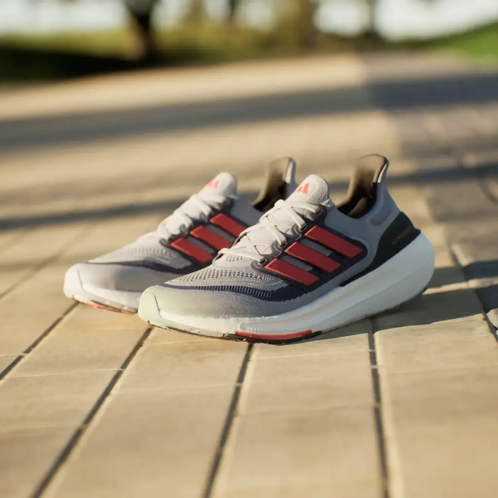 Giày Adidas Ultraboost Light - IE3332 Xám Bạc (Halo Silver / Solar Red / Dark Blue)