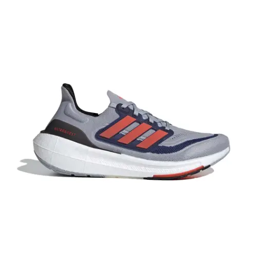 Giày Adidas Ultraboost Light - IE3332 Xám Bạc (Halo Silver / Solar Red / Dark Blue)